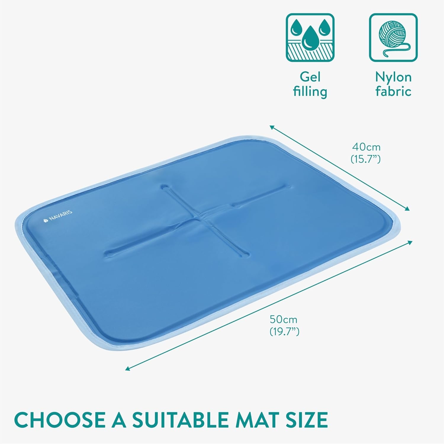 Covoras racire gel solid pentru animale Navaris, 40 x 50 cm, NAV0000272M001C